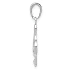 FJC Finejewelers 14k White Gold Treble Clef Note - Music Note Charm