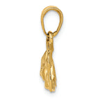 FJC Finejewelers 14k Yellow Gold Satin Polished Open-backed Comedytragedy Charm