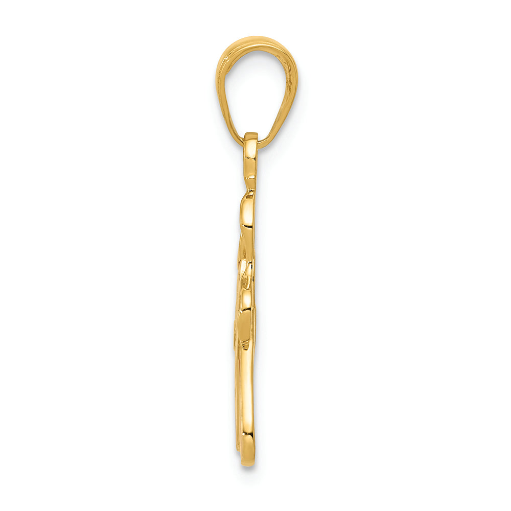 FJC Finejewelers 14k Yellow Gold Enameled Ballet Slippers Charm