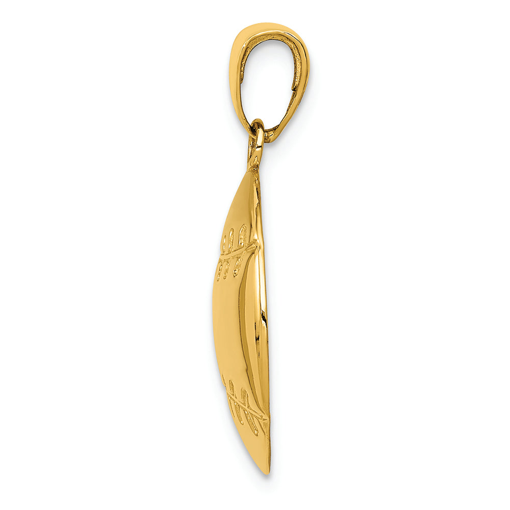 FJC Finejewelers 14k Yellow Gold Bright Cut Baseball Charm