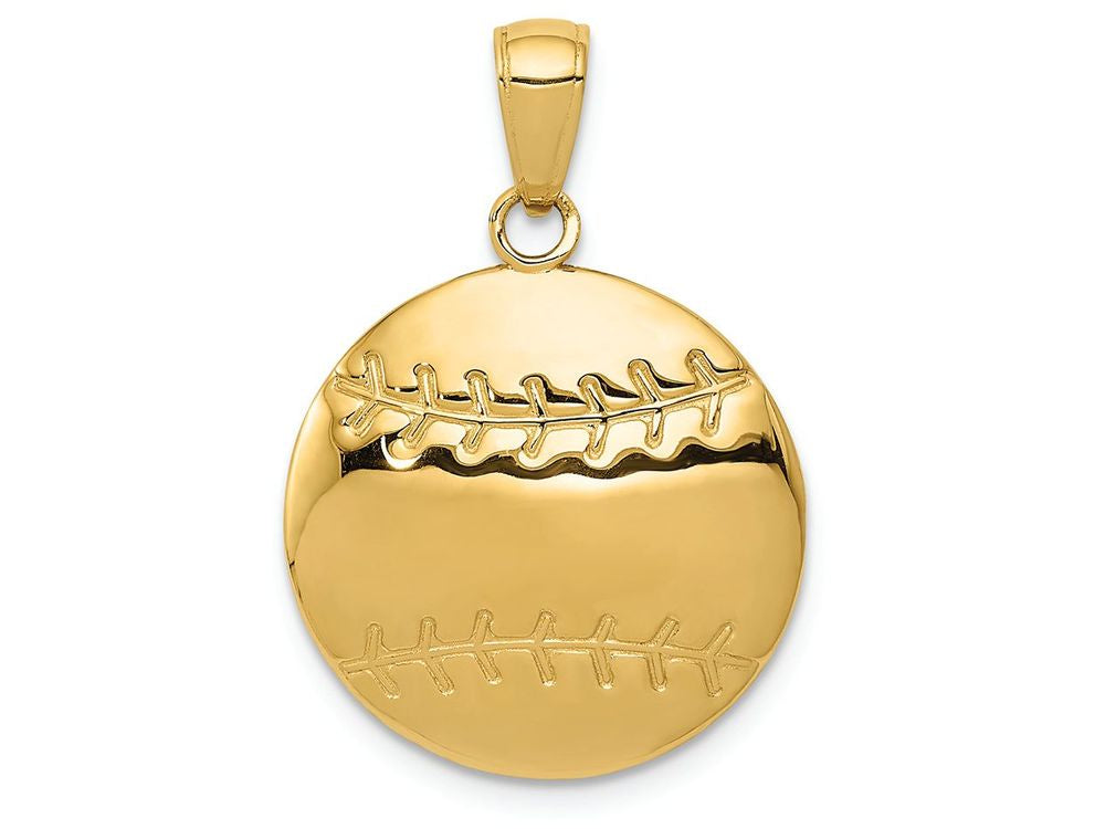 FJC Finejewelers 14k Yellow Gold Bright Cut Baseball Charm