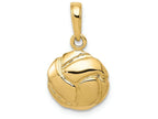 FJC Finejewelers 14k Yellow Gold Solid Satin Bright Cut Volleyball Charm