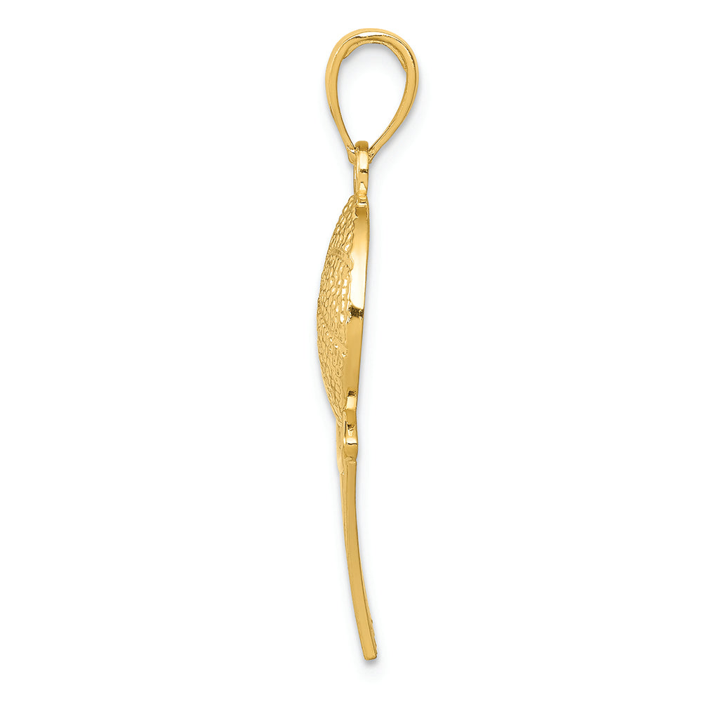 FJC Finejewelers 14k Yellow Gold Bright Cut Basketball Net Charm
