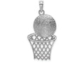 FJC Finejewelers 14k White Gold Bright Cut Basketball Net Charm