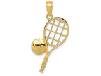 FJC Finejewelers 14k Yellow Gold Bright Cut Tennis Racquet Charm