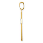 FJC Finejewelers 14k Yellow Gold with Rhodium Polished Cross Charm