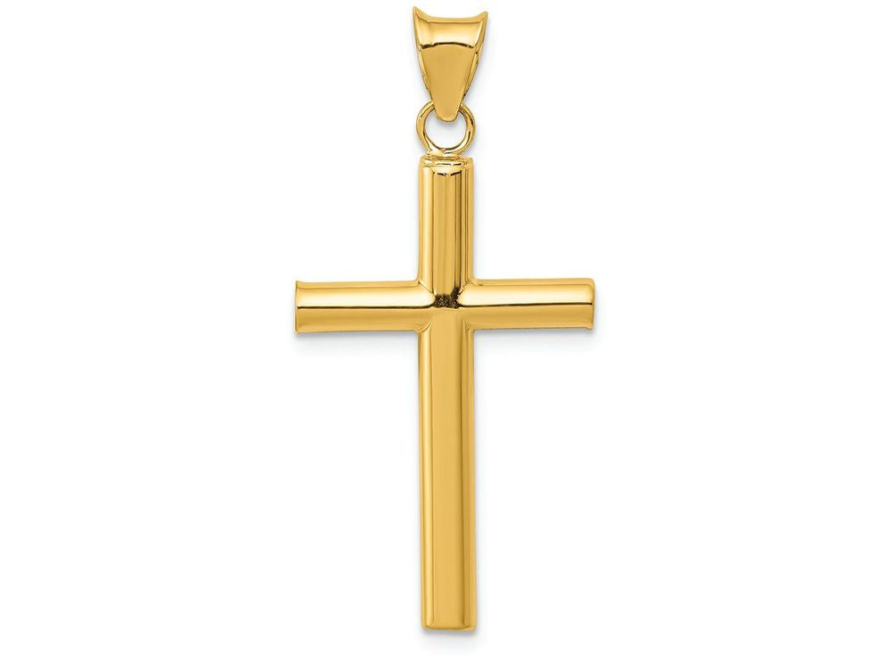 FJC Finejewelers 14k Yellow Gold Polished Hollow Cross Charm