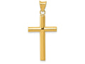 FJC Finejewelers 14k Yellow Gold Polished Hollow Cross Charm