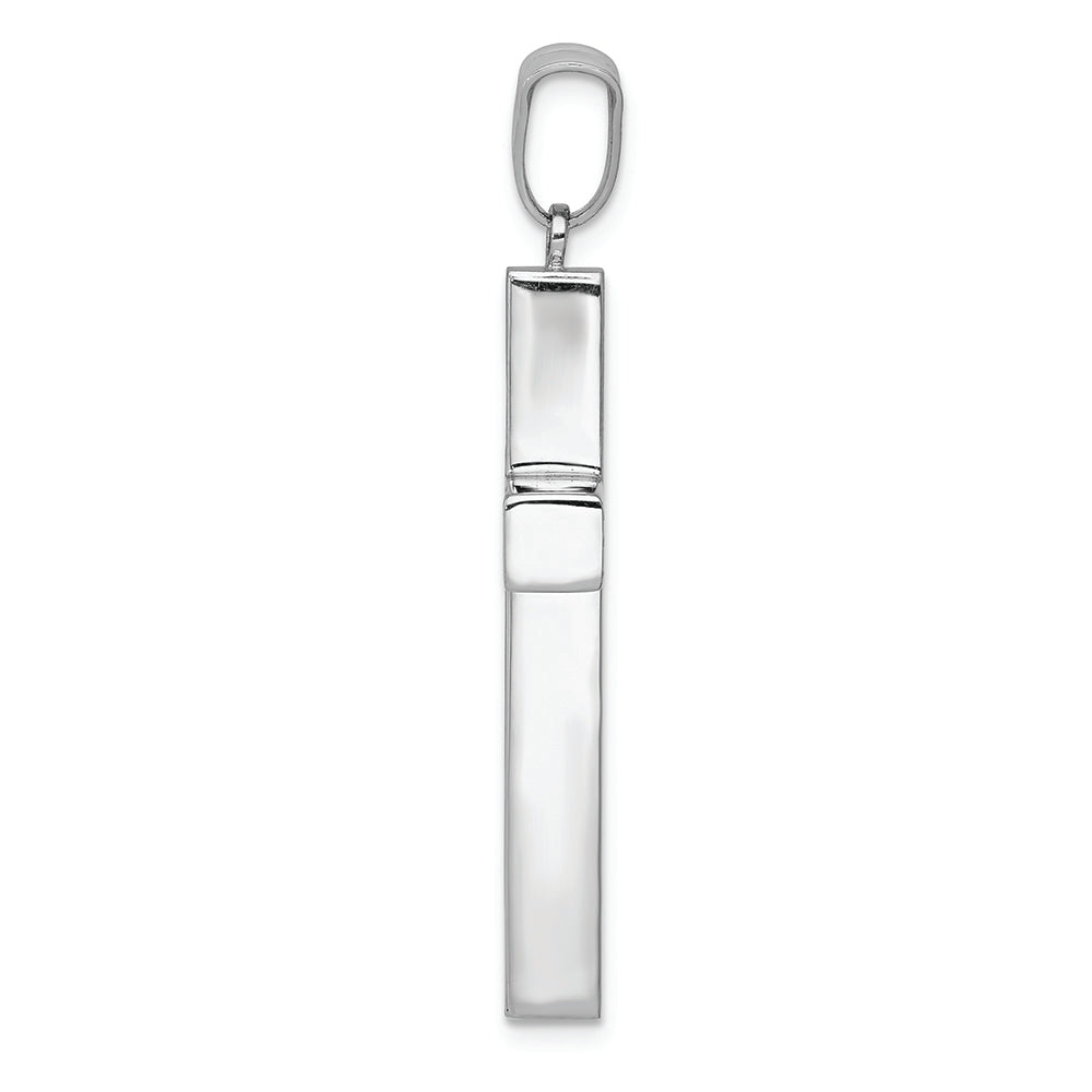 FJC Finejewelers 14k White Gold Polished Hollow Cross Charm