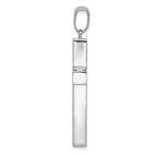 FJC Finejewelers 14k White Gold Polished Hollow Cross Charm