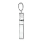 FJC Finejewelers 14k White Gold Polished Hollow Cross Charm