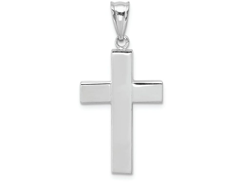 FJC Finejewelers 14k White Gold Polished Hollow Cross Charm