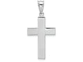 FJC Finejewelers 14k White Gold Polished Hollow Cross Charm