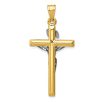 FJC Finejewelers 14k Two-tone Gold Inri Crucifix Charm