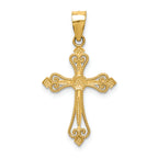 FJC Finejewelers 14k Yellow Gold Mini Budded Cross Charm