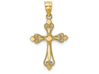 FJC Finejewelers 14k Yellow Gold Mini Budded Cross Charm