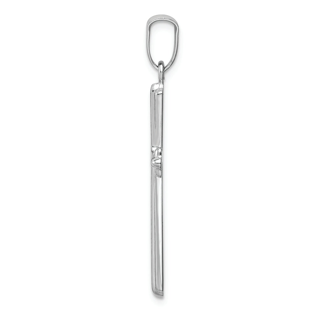 FJC Finejewelers 14k White Gold Polished Cross Charm