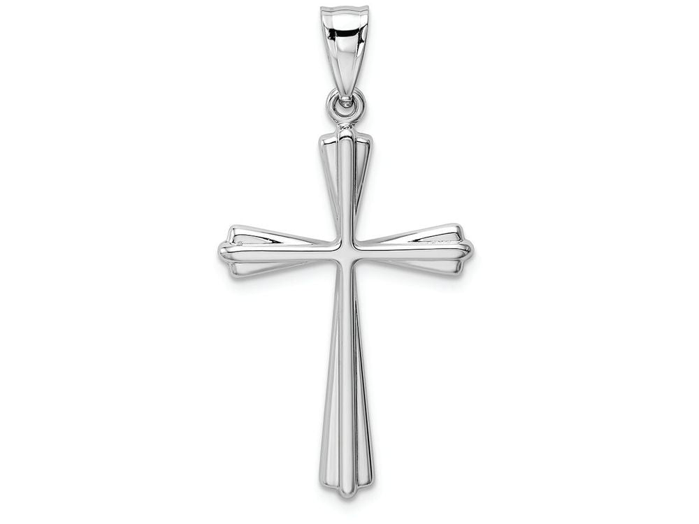FJC Finejewelers 14k White Gold Polished Cross Charm