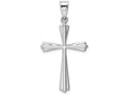 FJC Finejewelers 14k White Gold Polished Cross Charm
