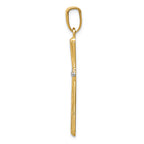 FJC Finejewelers 14k Two-tone Gold Bright Cut Cross Charm