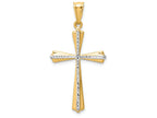 FJC Finejewelers 14k Two-tone Gold Bright Cut Cross Charm