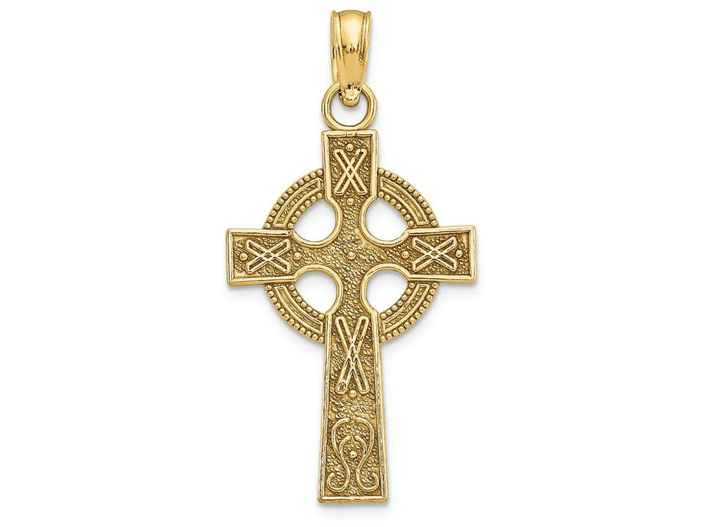 FJC Finejewelers 14k Yellow Gold Celtic Cross Charm