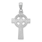 FJC Finejewelers 14k White Gold Lrg Celtic Cross with Eternity Circle Design Texture (1 Charm