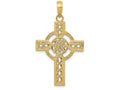 FJC Finejewelers 14k Yellow Gold Bright Cut Celtic Cross Charm