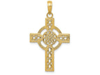 FJC Finejewelers 14k Yellow Gold Bright Cut Celtic Cross Charm