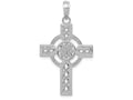 FJC Finejewelers 14k White Gold Bright Cut Celtic Cross Charm