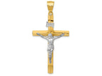 FJC Finejewelers 14k Two-tone Gold Inri Hollow Crucifix Charm