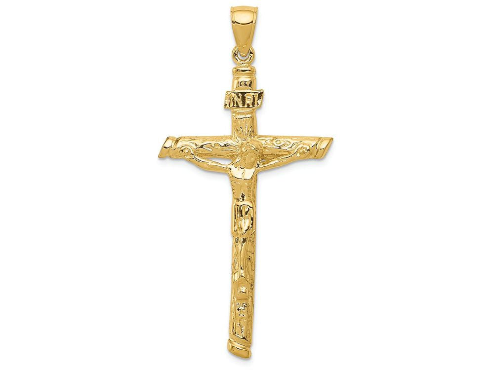 FJC Finejewelers 14k Yellow Gold Inri Crucifix Charm