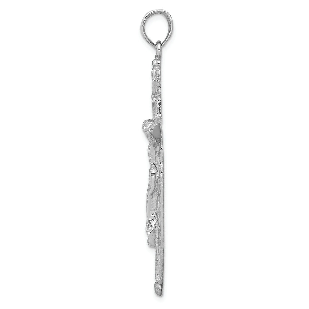 FJC Finejewelers 14k White Gold White Large Inri Crucifix Charm