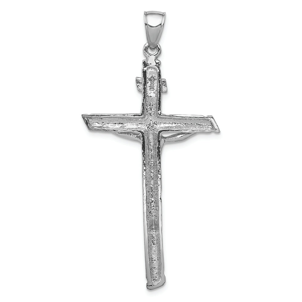 FJC Finejewelers 14k White Gold White Large Inri Crucifix Charm