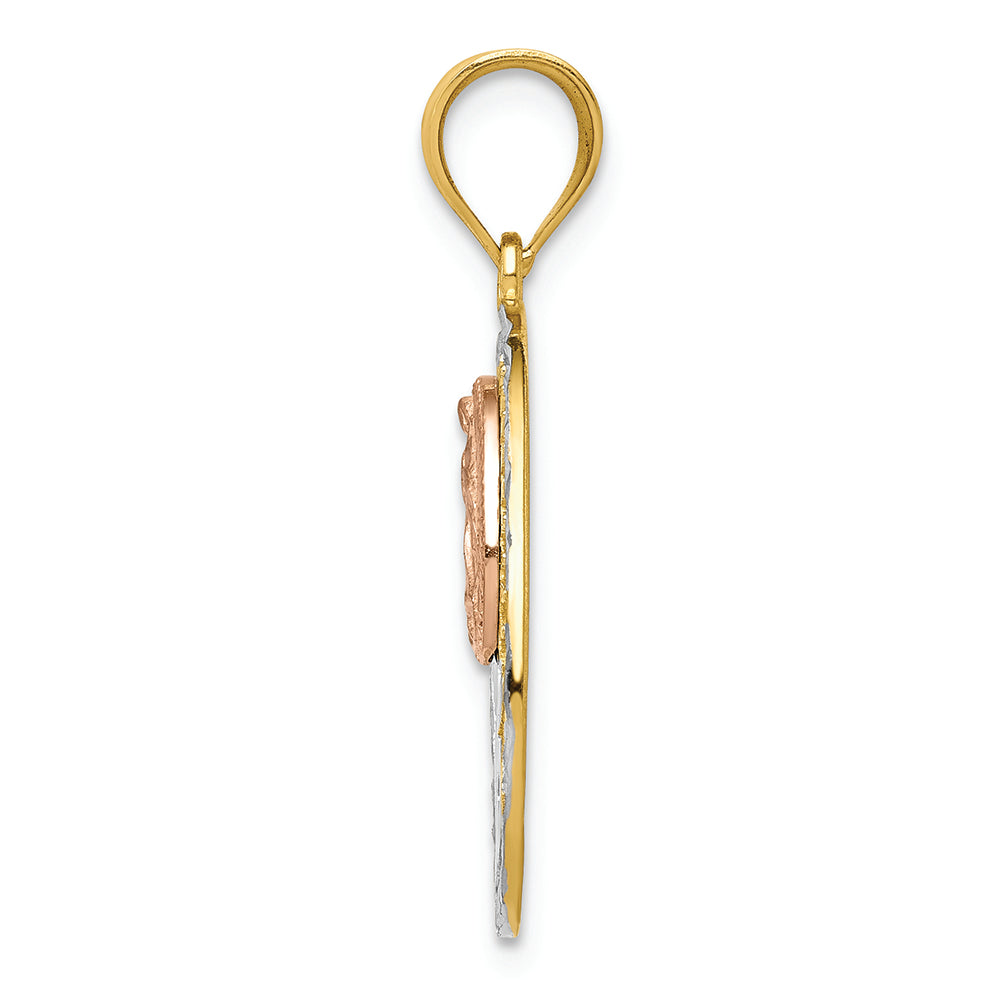 FJC Finejewelers 14k Yellow Rose Gold with with Rhodium Guadalupe 15 Charm