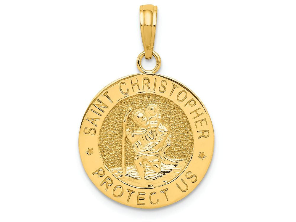 FJC Finejewelers 14k Yellow Gold Saint Christopher Medal Charm