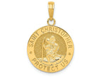 FJC Finejewelers 14k Yellow Gold Saint Christopher Medal Charm