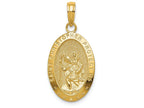 FJC Finejewelers 14k Yellow Gold Saint Christopher Medal Charm