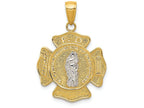 FJC Finejewelers 14k Two-tone Gold Saint Florian Medal Charm