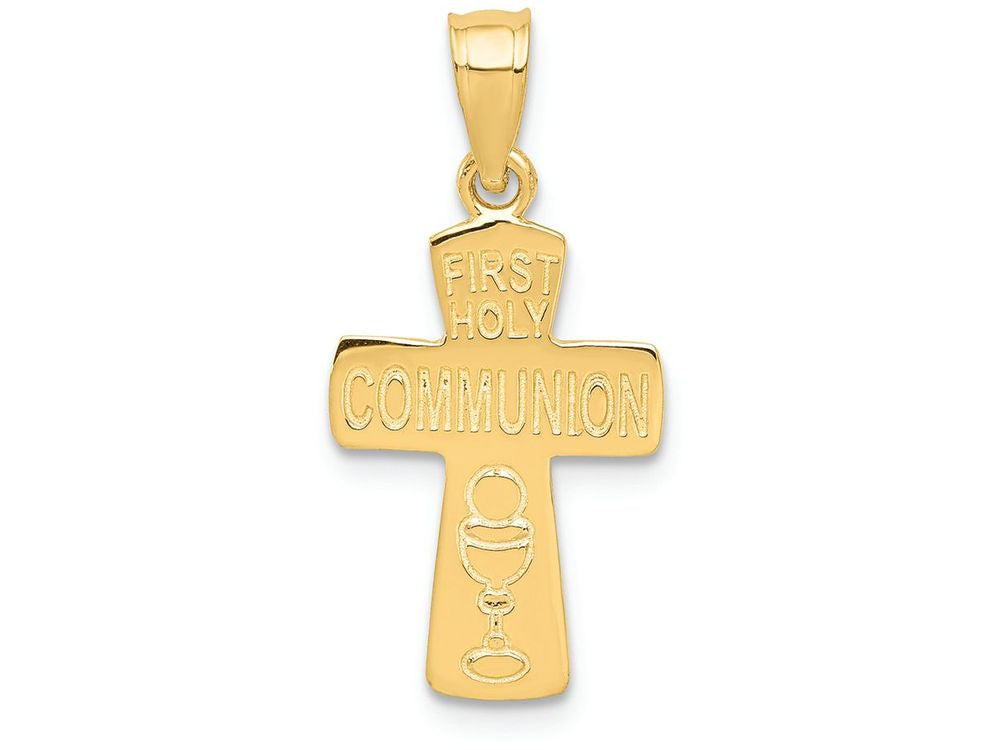 FJC Finejewelers 14k Yellow Gold First Holy Communion Cross Charm