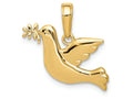 FJC Finejewelers 14k Yellow Gold Polished Bright Cut Dove Charm