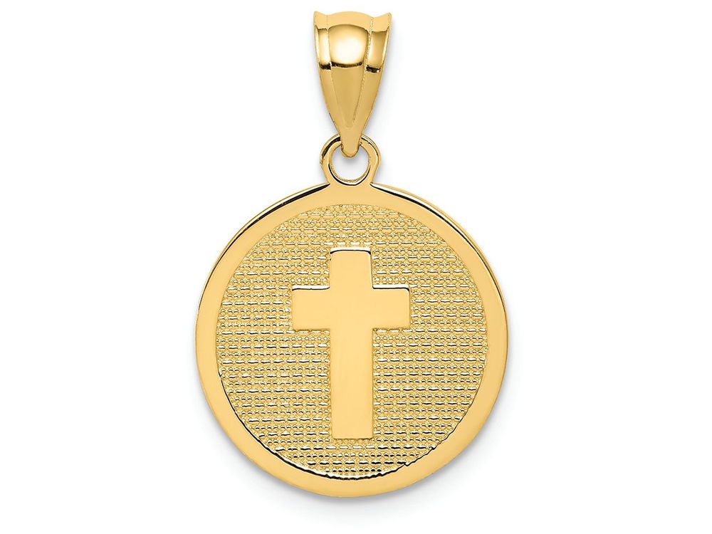 FJC Finejewelers 14k Yellow Gold Reversible Cross God Bless Charm