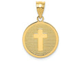 FJC Finejewelers 14k Yellow Gold Reversible Cross God Bless Charm