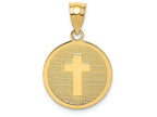 FJC Finejewelers 14k Yellow Gold Reversible Cross God Bless Charm