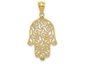 FJC Finejewelers 14k Yellow Gold Filigree Hamsa Charm