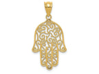 FJC Finejewelers 14k Yellow Gold Filigree Hamsa Charm