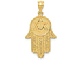 FJC Finejewelers 14k Yellow Gold Hamsa with Star Of David Charm