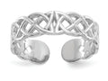 FJC Finejewelers 14k White Gold Polished with Design Toe Ring 4mm