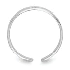 FJC Finejewelers 14k White Gold Polished with Hearts Toe Ring 3mm wide