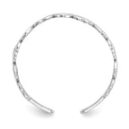 FJC Finejewelers 14k White Gold Polished Cut Out Hearts Toe Ring 3mm wide
